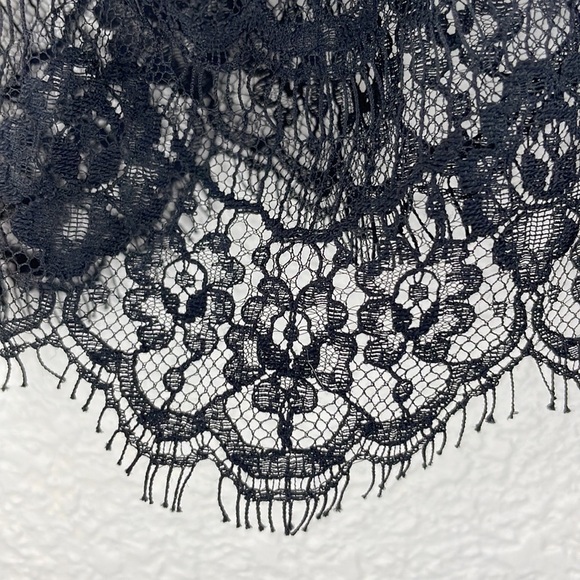 Sandro Paris Top | lace black low back backless - Picture 6 of 8